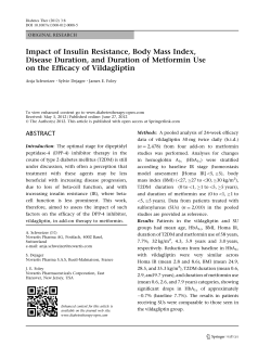 Impact of Insulin Resistance, Body Mass Index, Disease Duration