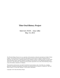 Ama Adhe - Tibet Oral History Project