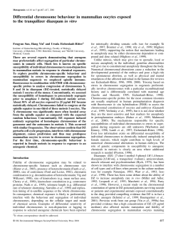 Differential chromosome behaviour in
