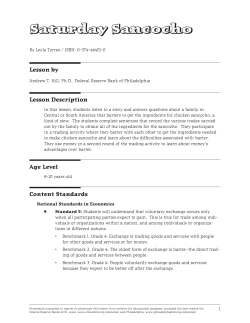 Saturday Sancocho - Lesson Plan