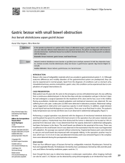 Gastric bezoar with small bowel obstruction