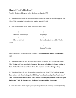Chapter 8 Answer Key - Mrs. Winter 7th Grade English, Blue Cluster