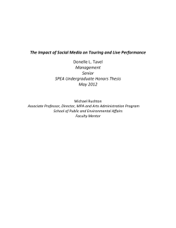 The Impact of Social Media on Touring and Live Performance
