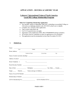 APPLICATiON - 08/09 ACADEMIC YEAR