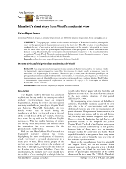 Mansfield`s short story from Woolf`s modernist view