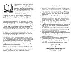 Lector`s Quick Training Guide