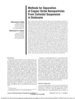 Methods for Separation of Copper Oxide Nanoparticles From