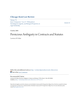 Pernicious Ambiguity in Contracts and Statutes