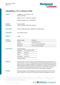 n-Butyllithium, 15 % in Hexane