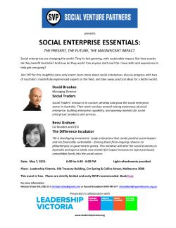 SVP LV Collaboration Whate is Social Enterprise