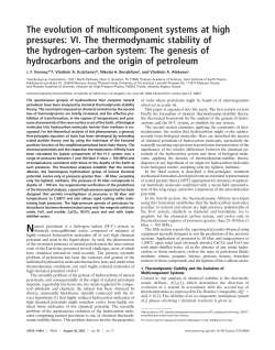 The evolution of multicomponent systems at high pressures: VI. The