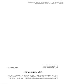 1987 Wisconsin Act 355 - Wisconsin Legislative Documents