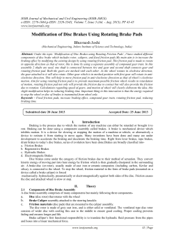 Modification of Disc Brakes Using Rotating Brake