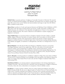 Learning To Read Talmud June 7