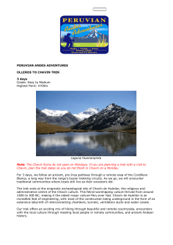PERUVIAN ANDES ADVENTURES OLLEROS TO CHAVIN TREK 3