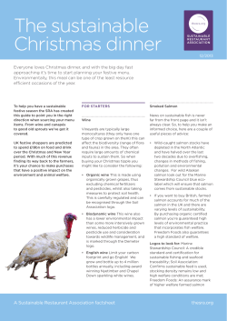 The sustainable Christmas dinner