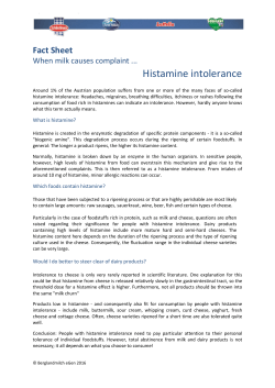 Histamine intolerance