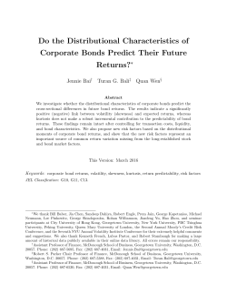 Do the Distributional Characteristics of Corporate Bonds Predict