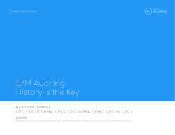 E/M Auditing: History is the Key