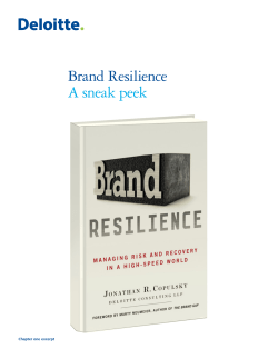 Brand Resilience A sneak peek