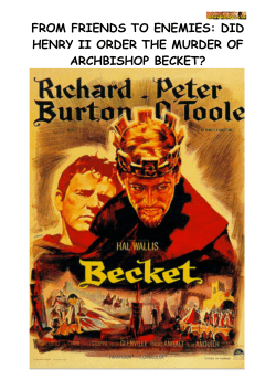 FROM FRIENDS TO ENEMIES: DID HENRY II ORDER THE