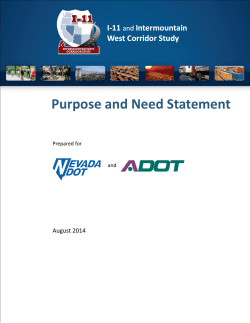 Purpose and Need Statement - I