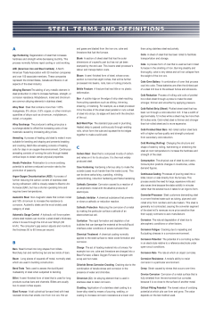 steel terms and definitions