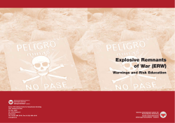 Explosive Remnants of War (ERW): Warnings and Risk Education