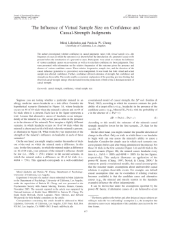 The Influence of Virtual Sample Size on Confidence and Causal