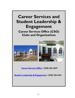 Career Services and Student Leadership