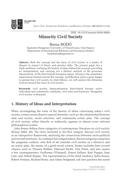 Minority Civil Society