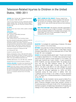 Television-Related Injuries to Children in the United
