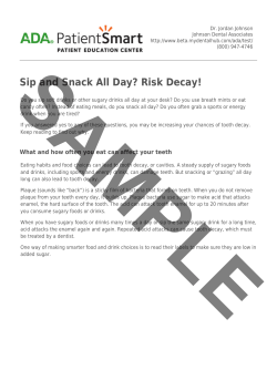 Snack And Sip All Day? - American Dental Association