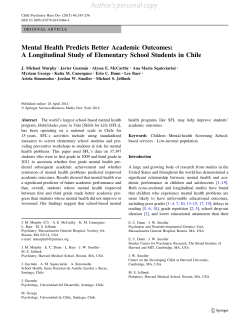 Mental health predicts better academic outcomes