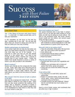 Low Salt Diet - University of Alberta