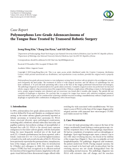 Polymorphous Low-Grade Adenocarcinoma of the Tongue Base
