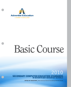 SECONDARY COMPUTER EDUCATION STANDARDS