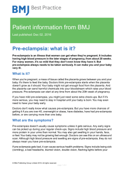 Pre-eclampsia - BMJ Best Practice