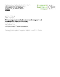 Supplement - Hydrol. Earth Syst. Sci.