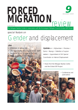 Gender and displacement - Forced Migration Review