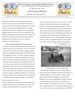 Big Car Racing Association and Hall of Fame