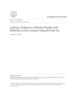 Seeking a Definition of Medical Futility with Reference to the