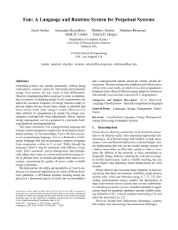 Eon: A Language and Runtime System for Perpetual Systems