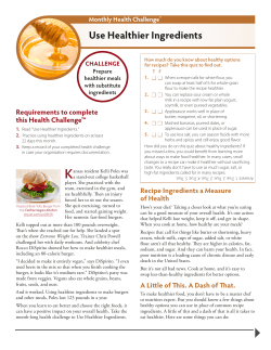 Use Healthier Ingredients - Kettering Health Network
