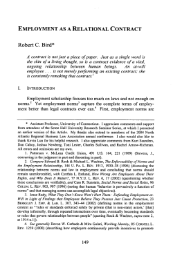Employment as a Relational Contract