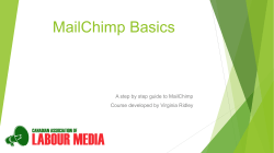 Mail chimp basics - Canadian Association of Labour Media
