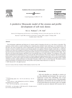 A predictive Mesoscale model of the erosion and