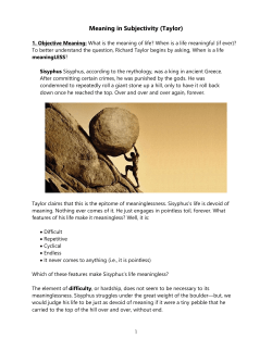 Meaning in Subjectivity (Taylor)