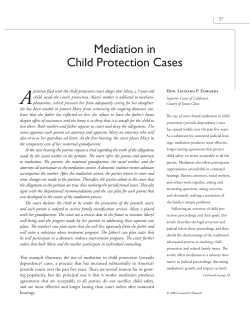 Mediation in Child Protection Cases