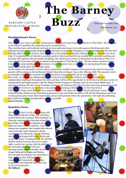 Prep School The Barney Buzz 18th Nov 16